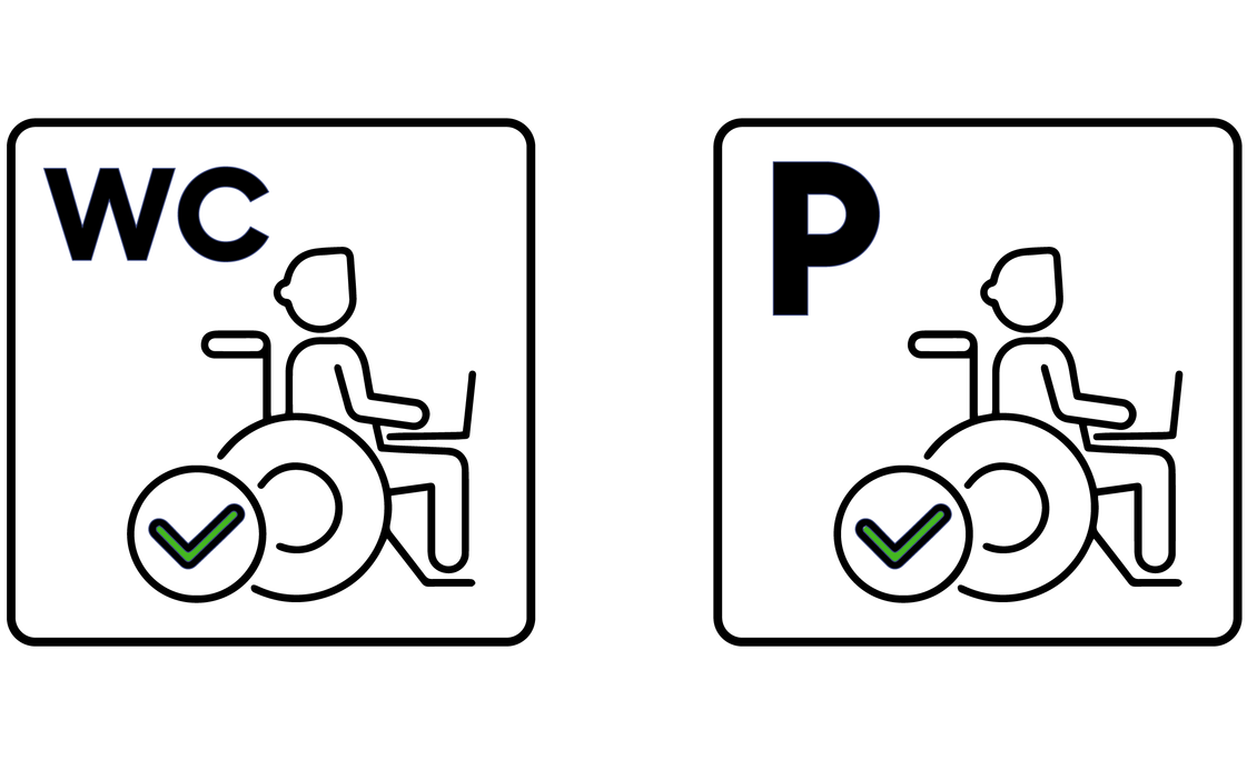 Informationen für Behinderte WC und Parkplatz Informationen für Behinderte WC und Parkplatz